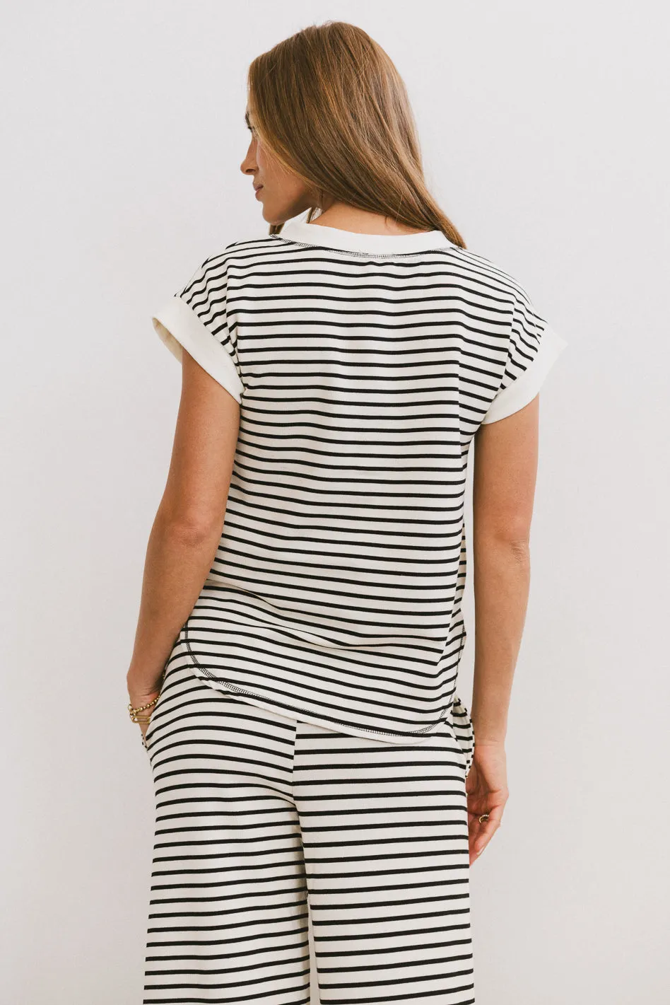 Zia Striped Top in Black - FINAL SALE sold by bohme product image thumbnail 4