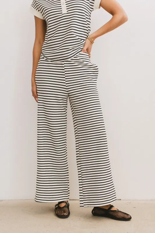 Zia Striped Bottoms in Black sold by bohme