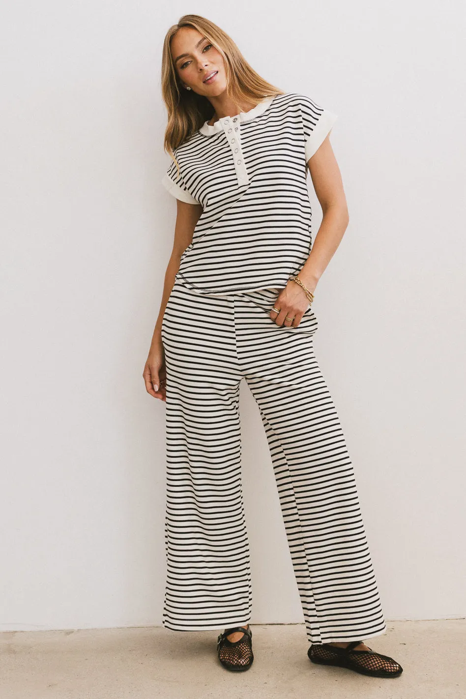 Zia Striped Bottoms in Black sold by bohme product image thumbnail 2