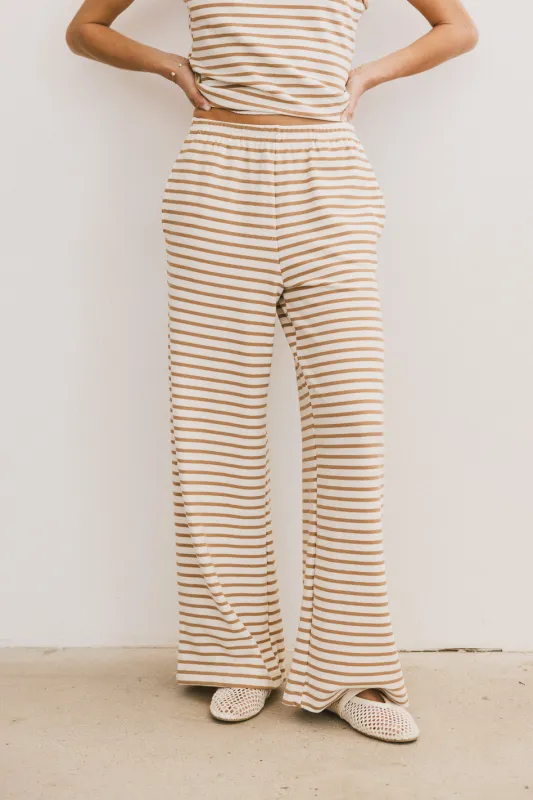 Zia Striped Bottoms in Sand sold by bohme