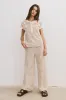 Zia Striped Bottoms in Sand sold by bohme