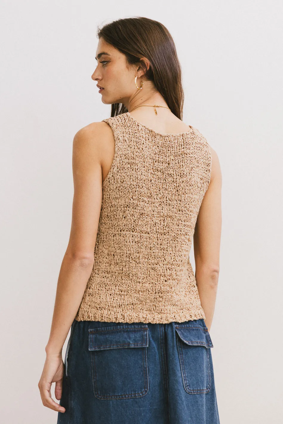 Jean Cardigan Vest in Sand - FINAL SALE sold by bohme product image thumbnail 2