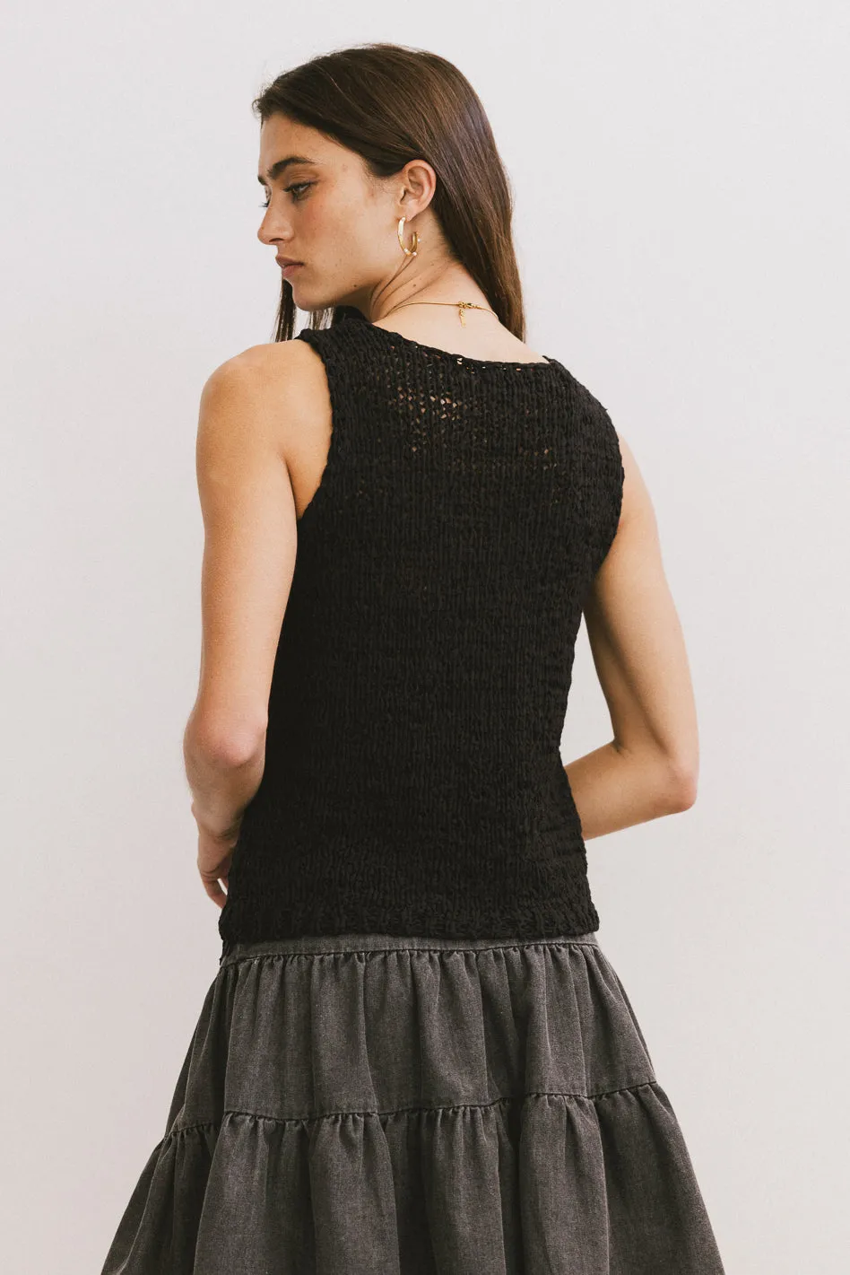Jean Cardigan Vest in Black - FINAL SALE sold by bohme product image thumbnail 3