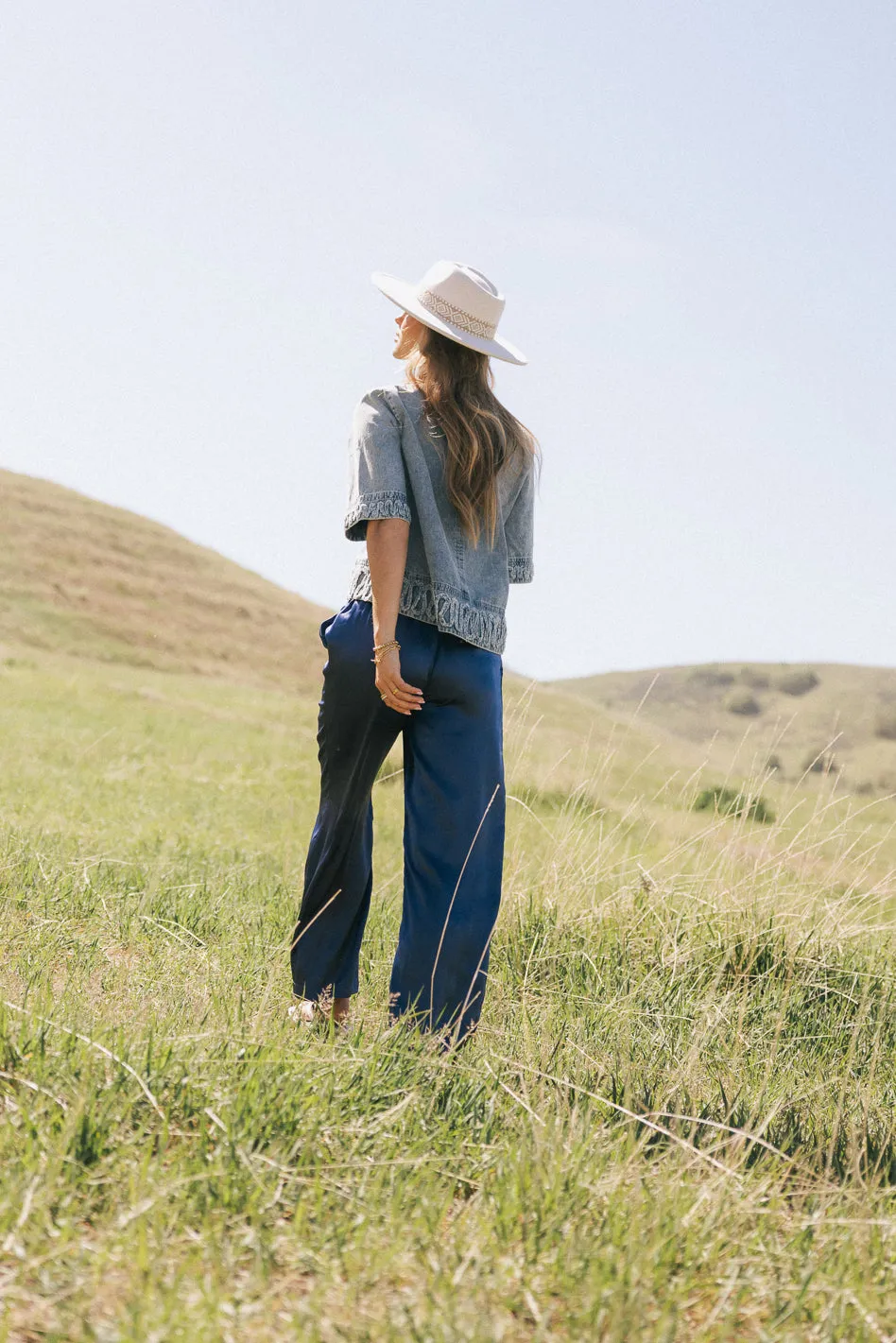 Josie Wide Leg Satin Pants - FINAL SALE sold by bohme product image thumbnail 3