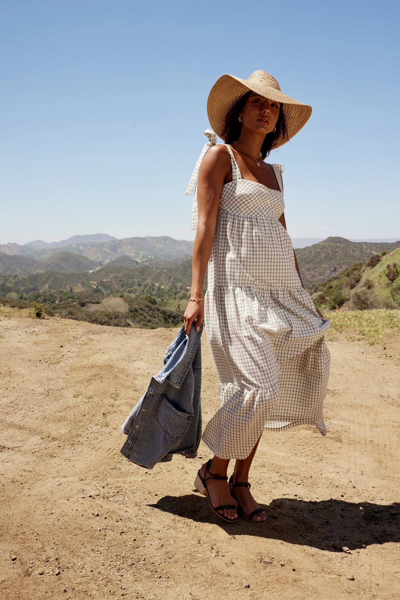 Cade Gingham Maxi Dress - FINAL SALE sold by bohme product image thumbnail 3