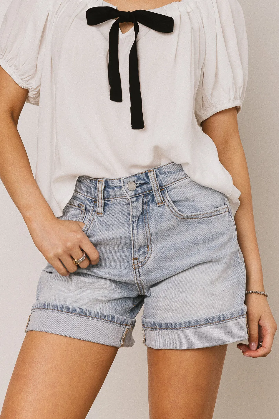 Kali Denim Shorts sold by bohme