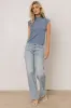Sunny Mock Neck Top in Blue sold by bohme