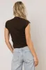 Sunny Mock Neck Top in Brown sold by bohme
