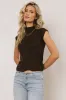Sunny Mock Neck Top in Brown sold by bohme