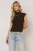 Sunny Mock Neck Top in Brown sold by bohme