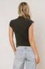 Sunny Mock Neck Top in Charcoal sold by bohme
