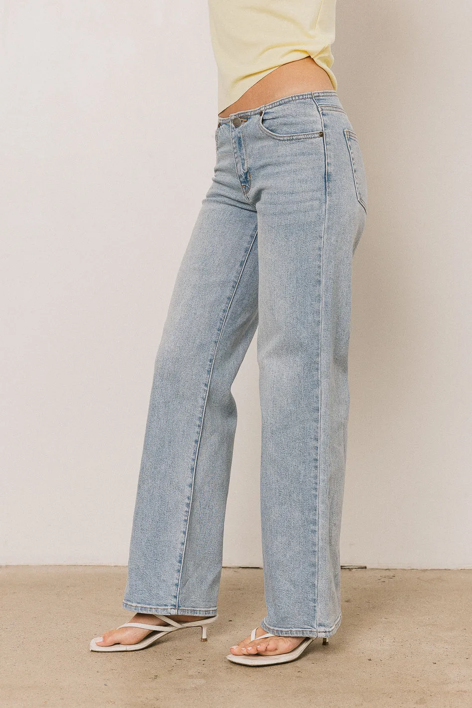 Livy No Waistband Straight Leg Jeans in Light Wash sold by bohme product image thumbnail 3