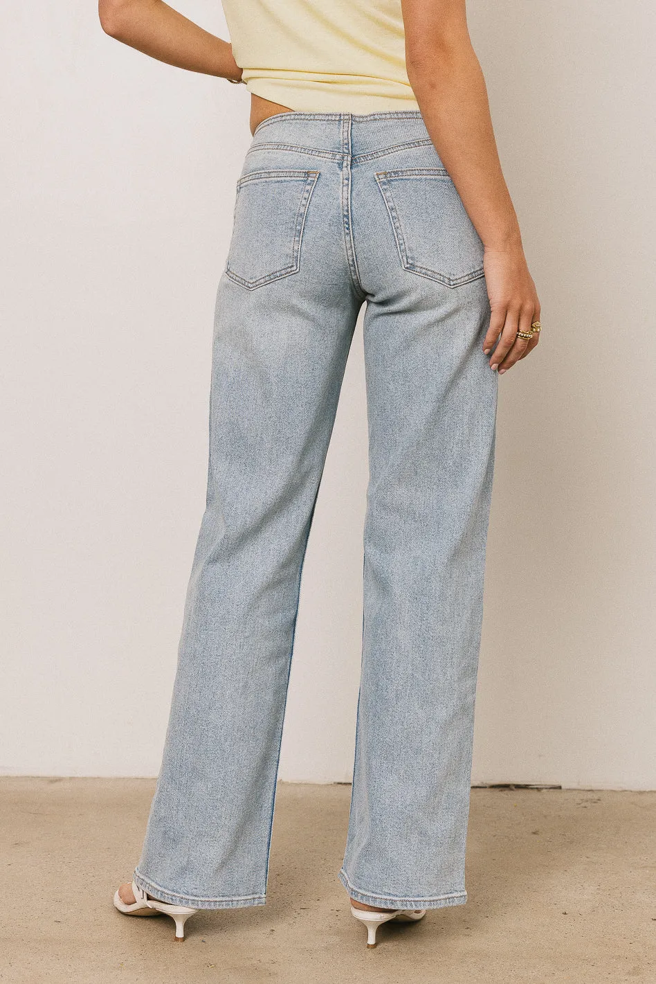 Livy No Waistband Straight Leg Jeans in Light Wash sold by bohme product image thumbnail 5