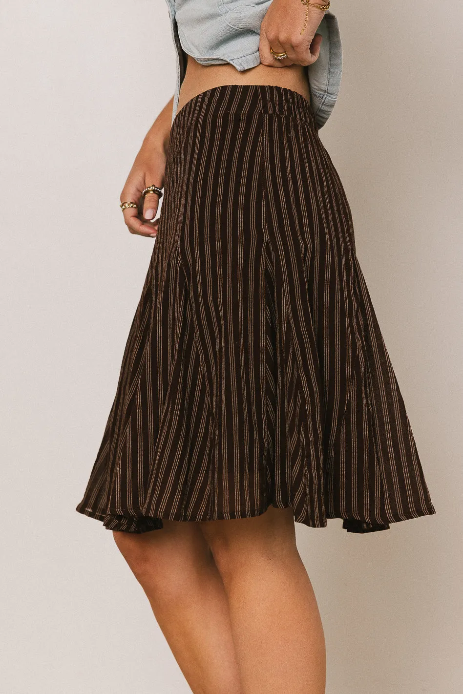 Nori Striped Mini Skirt - FINAL SALE sold by bohme product image thumbnail 4