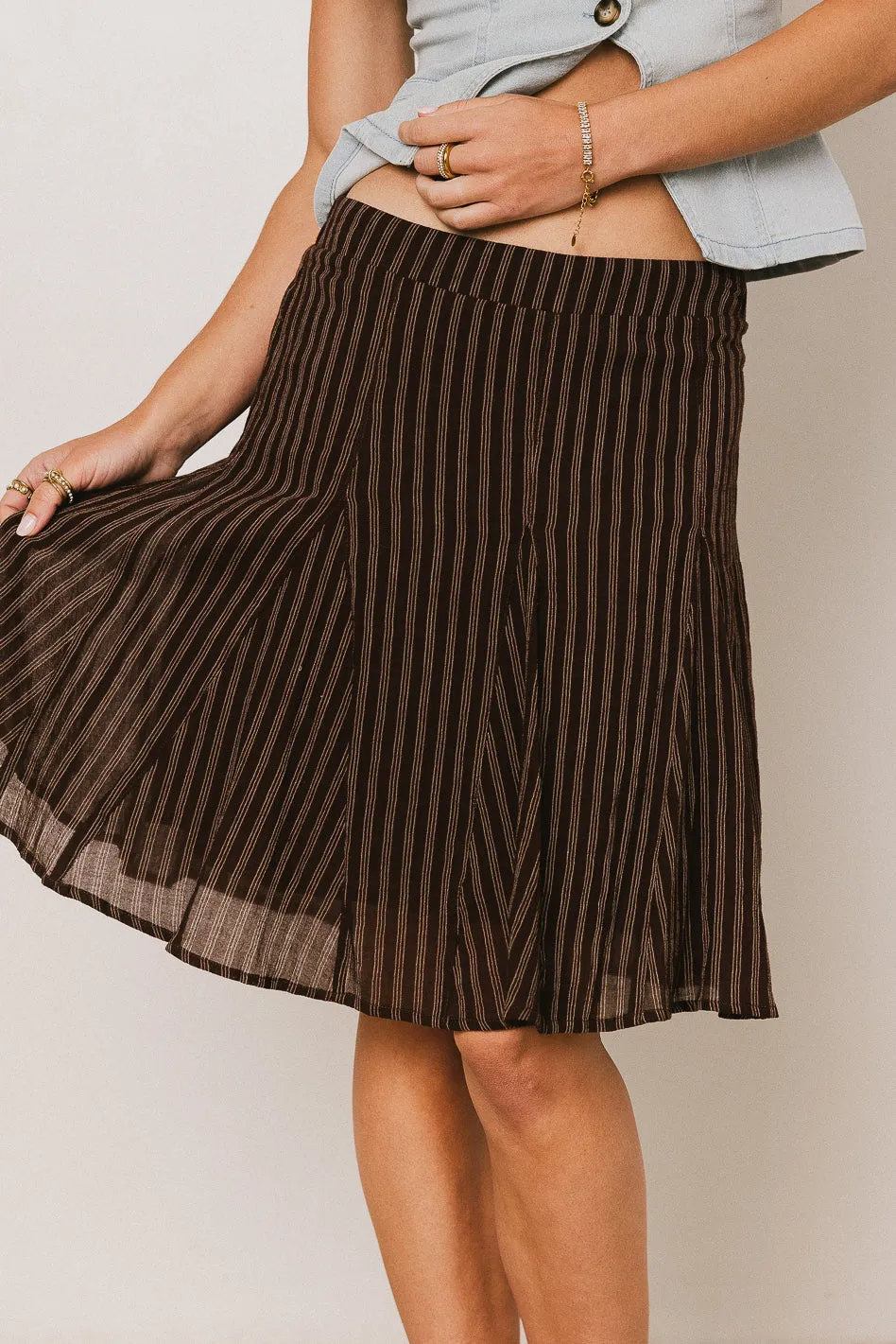 Nori Striped Mini Skirt - FINAL SALE sold by bohme product image thumbnail 5