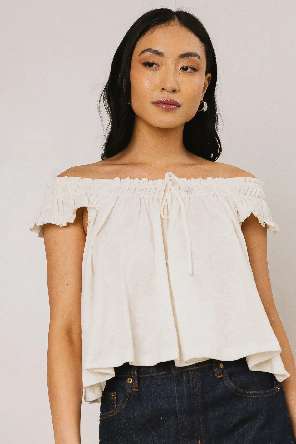 Casey Relaxed Top in Cream - FINAL SALE sold by bohme product image thumbnail 2