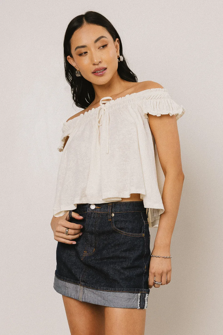 Casey Relaxed Top in Cream - FINAL SALE sold by bohme product image thumbnail 4