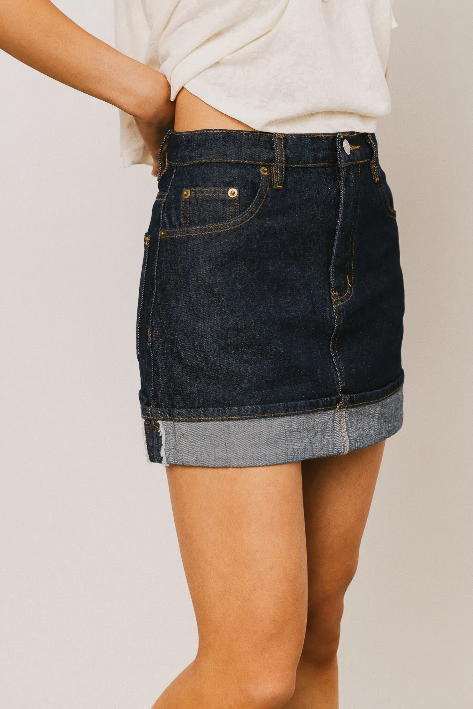 Chelsea Denim Mini Skirt - FINAL SALE sold by bohme product image thumbnail 4