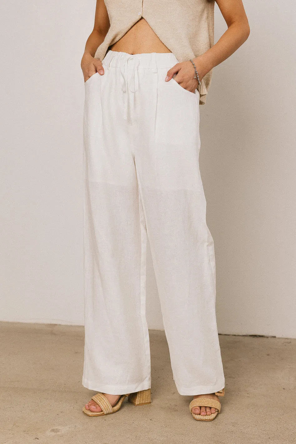 Tanya Linen Wide-Leg Pants - FINAL SALE sold by bohme
