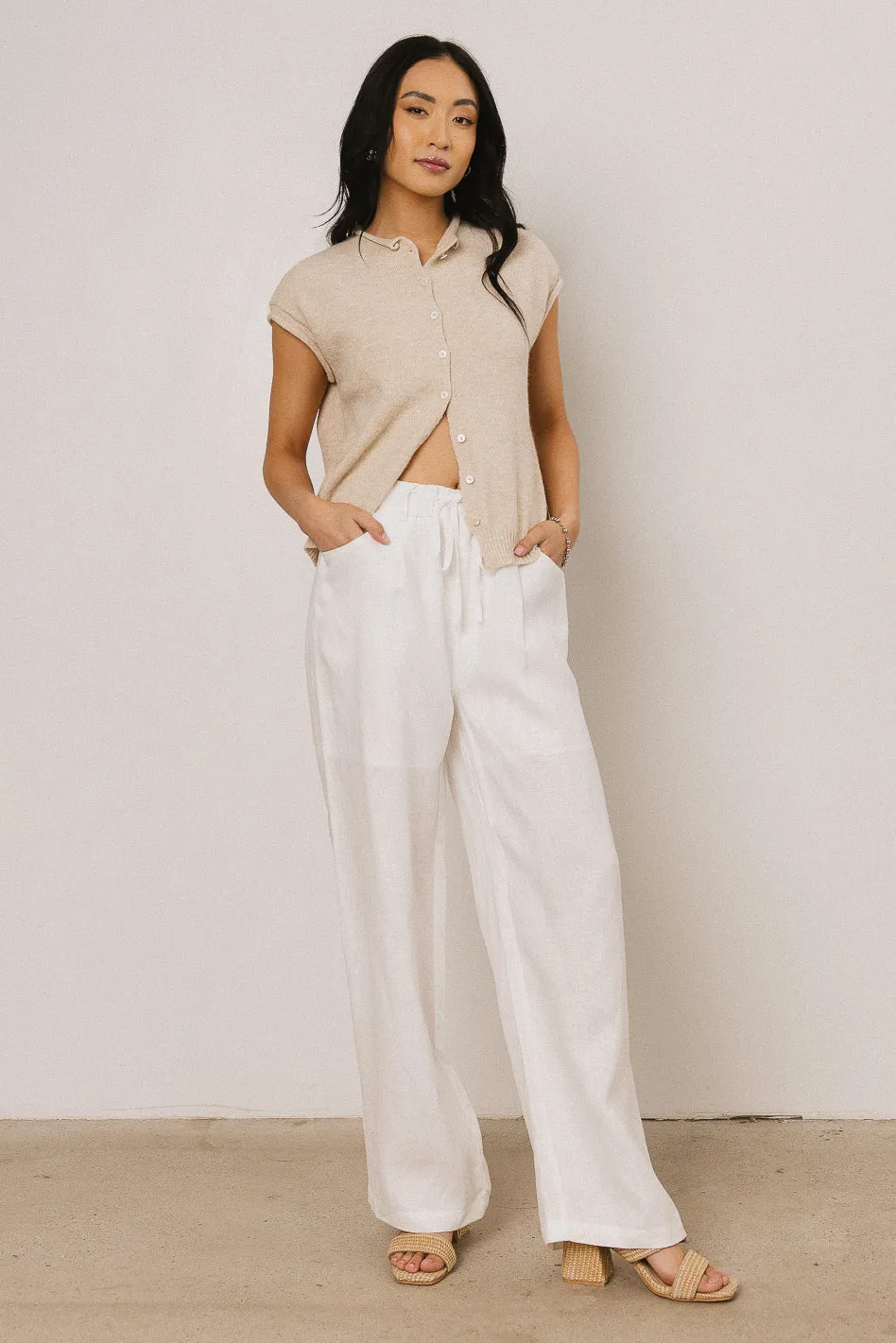 Tanya Linen Wide-Leg Pants - FINAL SALE sold by bohme product image thumbnail 4