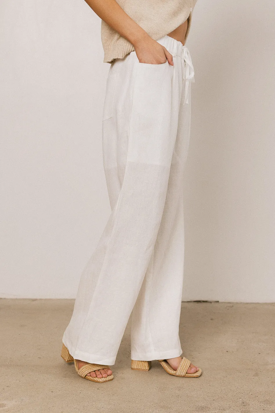 Tanya Linen Wide-Leg Pants - FINAL SALE sold by bohme product image thumbnail 5