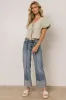 Sylas Embroidered Blouse in Sage sold by bohme
