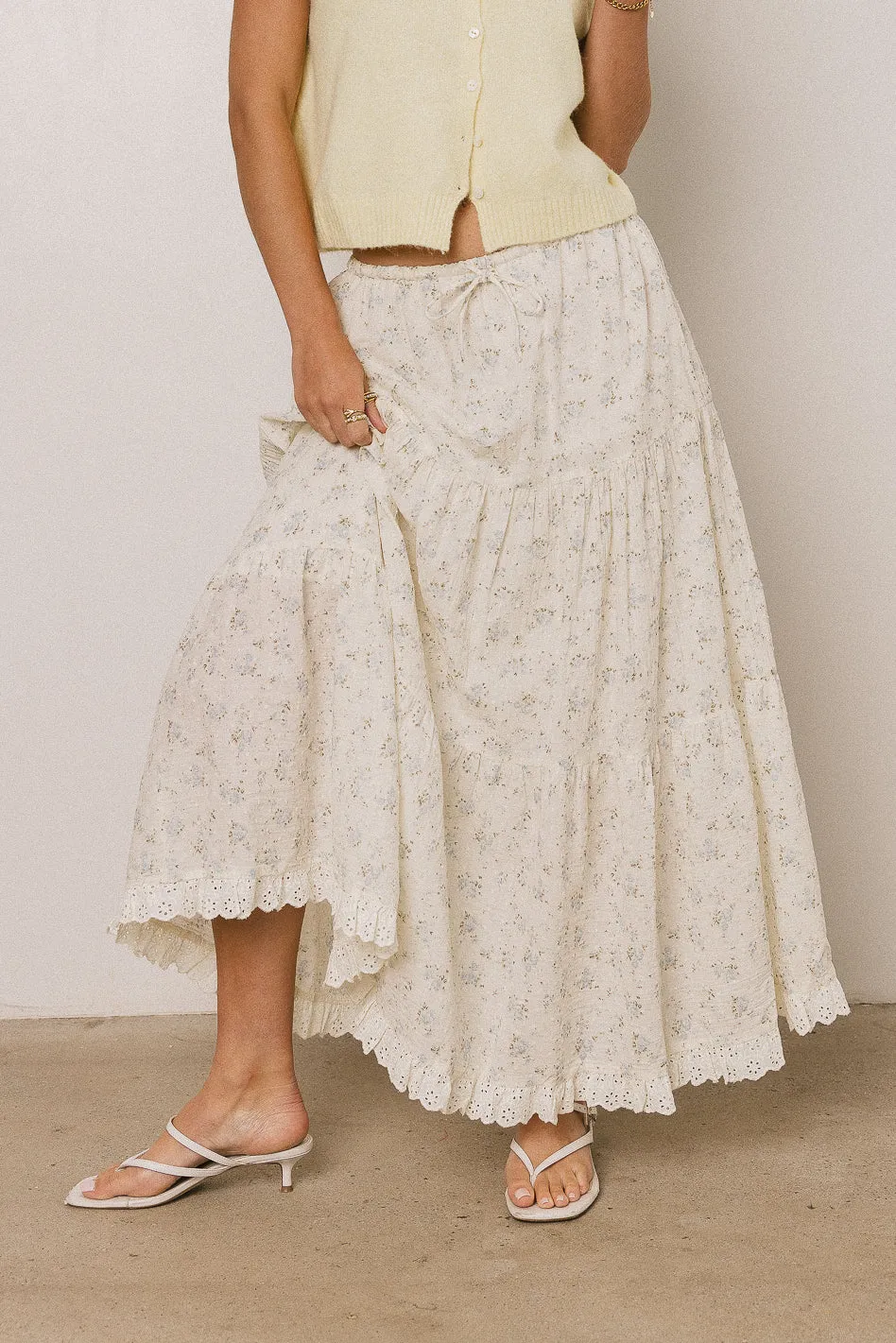 Eileen Floral Maxi Skirt sold by bohme product image thumbnail 4