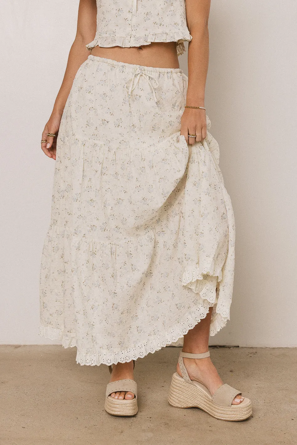 Eileen Floral Maxi Skirt sold by bohme