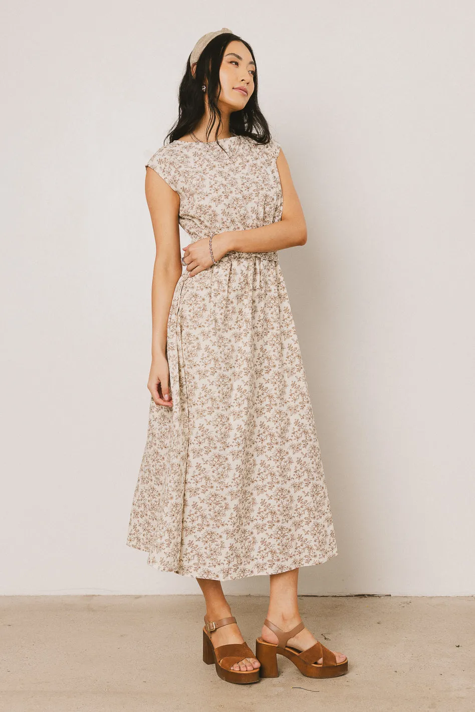Heather Floral Maxi Dress in Brown - FINAL SALE sold by bohme product image thumbnail 2