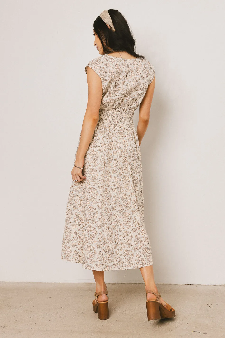 Heather Floral Maxi Dress in Brown - FINAL SALE sold by bohme product image thumbnail 5