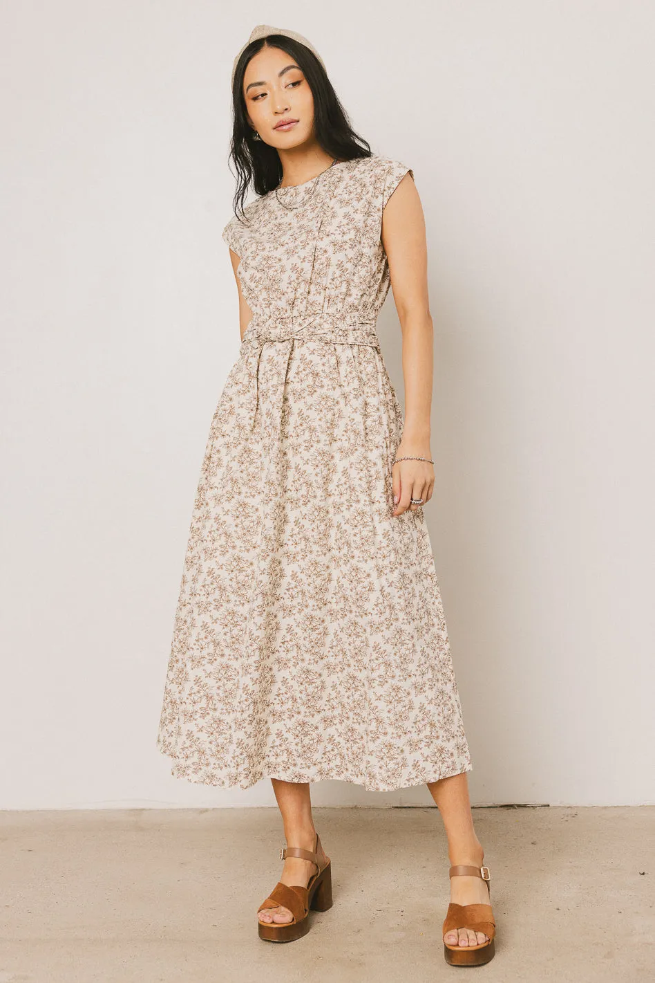 Heather Floral Maxi Dress in Brown - FINAL SALE sold by bohme product image thumbnail 4