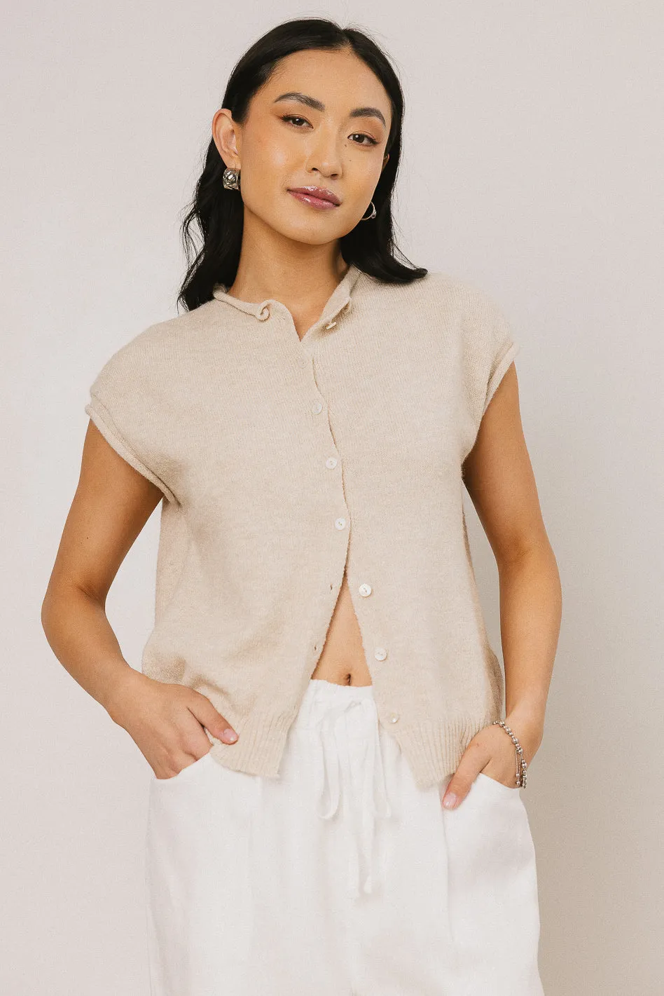 Clark Cardigan in Natural sold by bohme