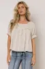 Tiffany Floral Blouse in Cream sold by bohme
