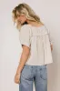 Tiffany Floral Blouse in Cream sold by bohme