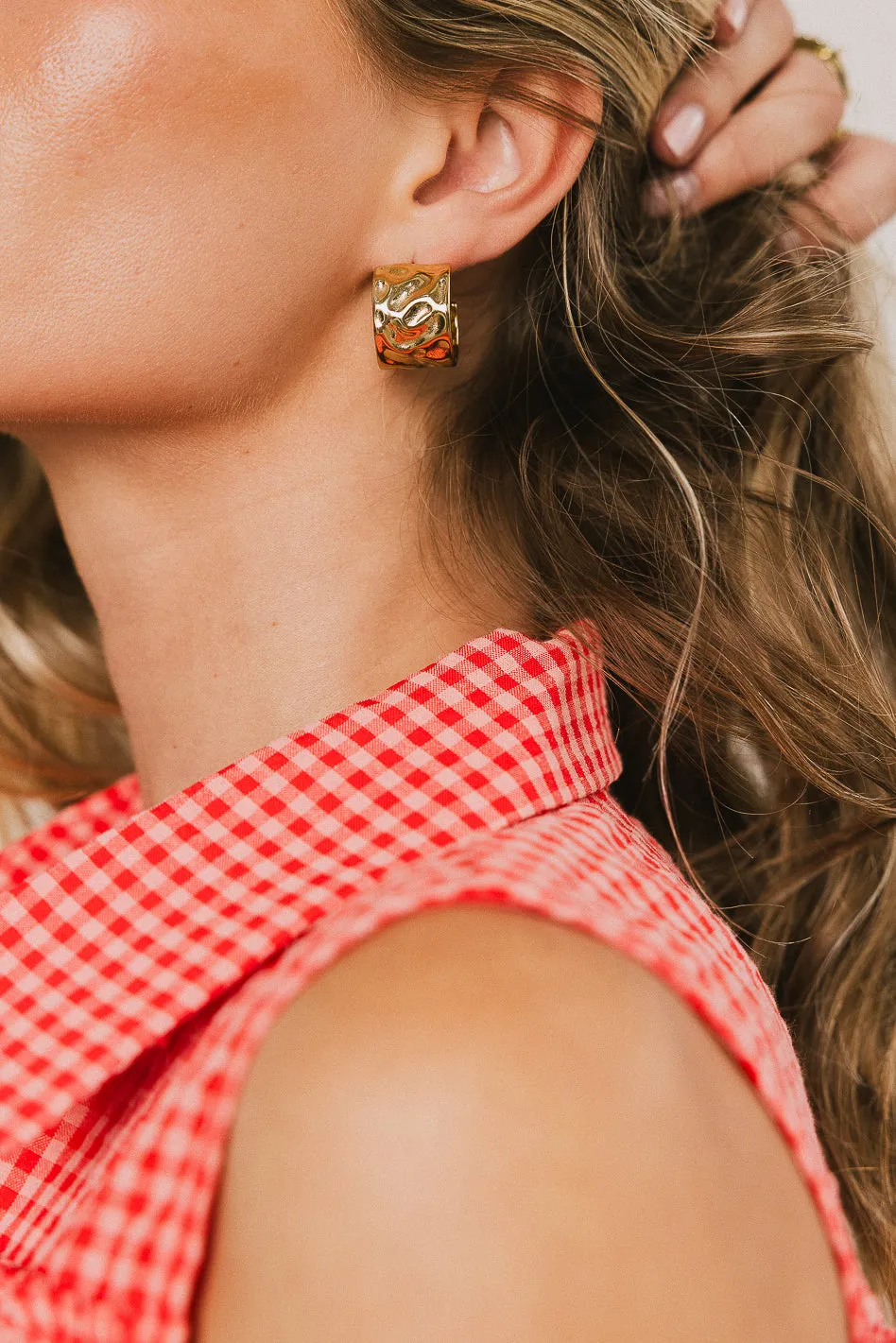 Sylvia Hoop Earrings in Gold sold by bohme product image thumbnail 3