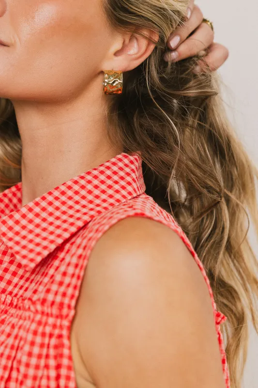 Sylvia Hoop Earrings in Gold sold by bohme