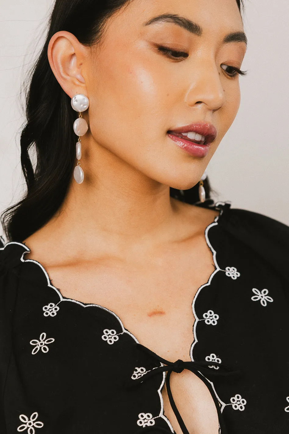 Arya Pearl Earrings sold by bohme