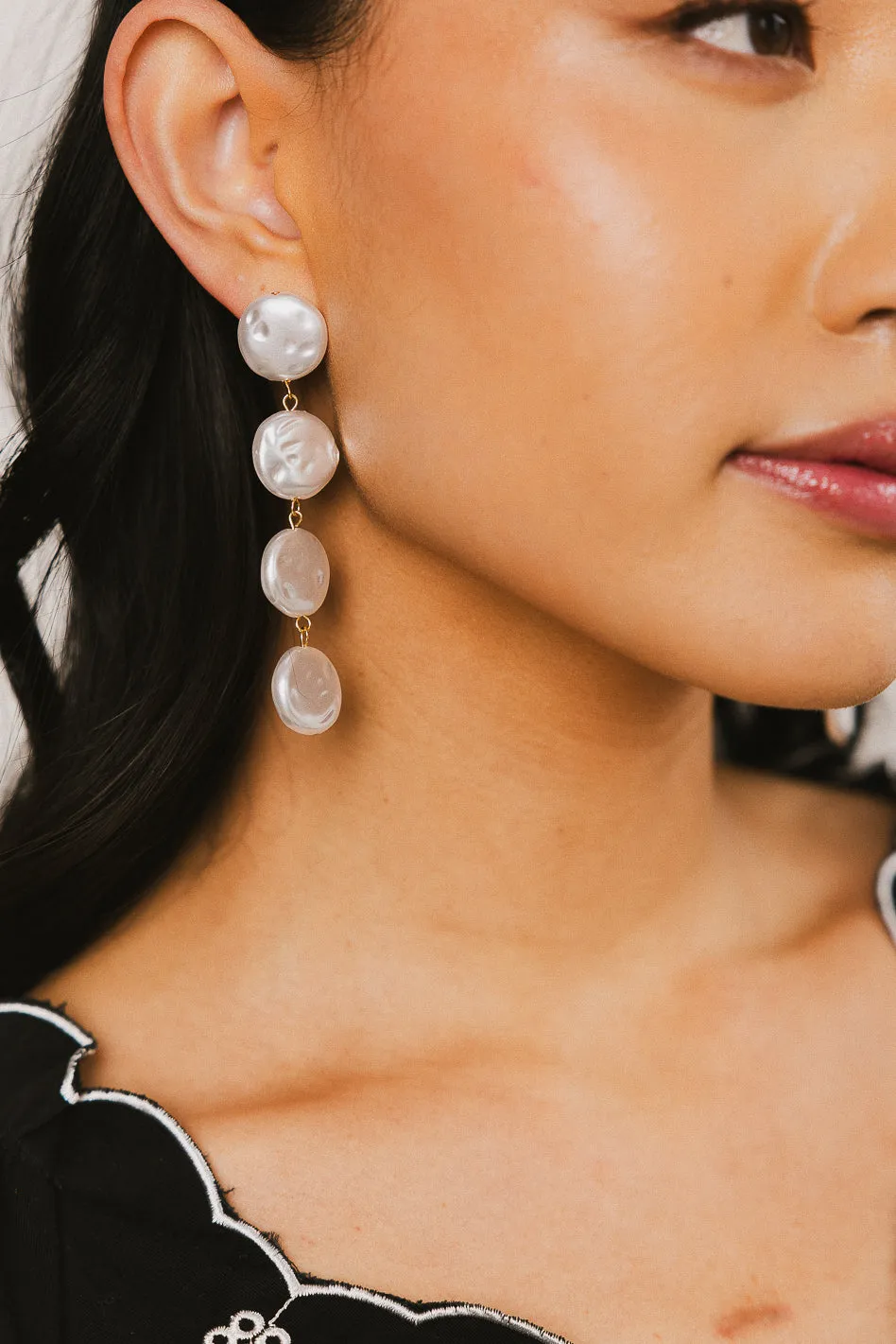 Arya Pearl Earrings sold by bohme product image thumbnail 3