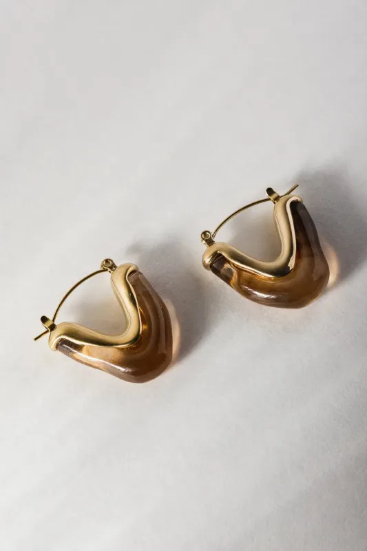 Ariella Earrings in Brown - Tarnish Free - FINAL SALE sold by bohme