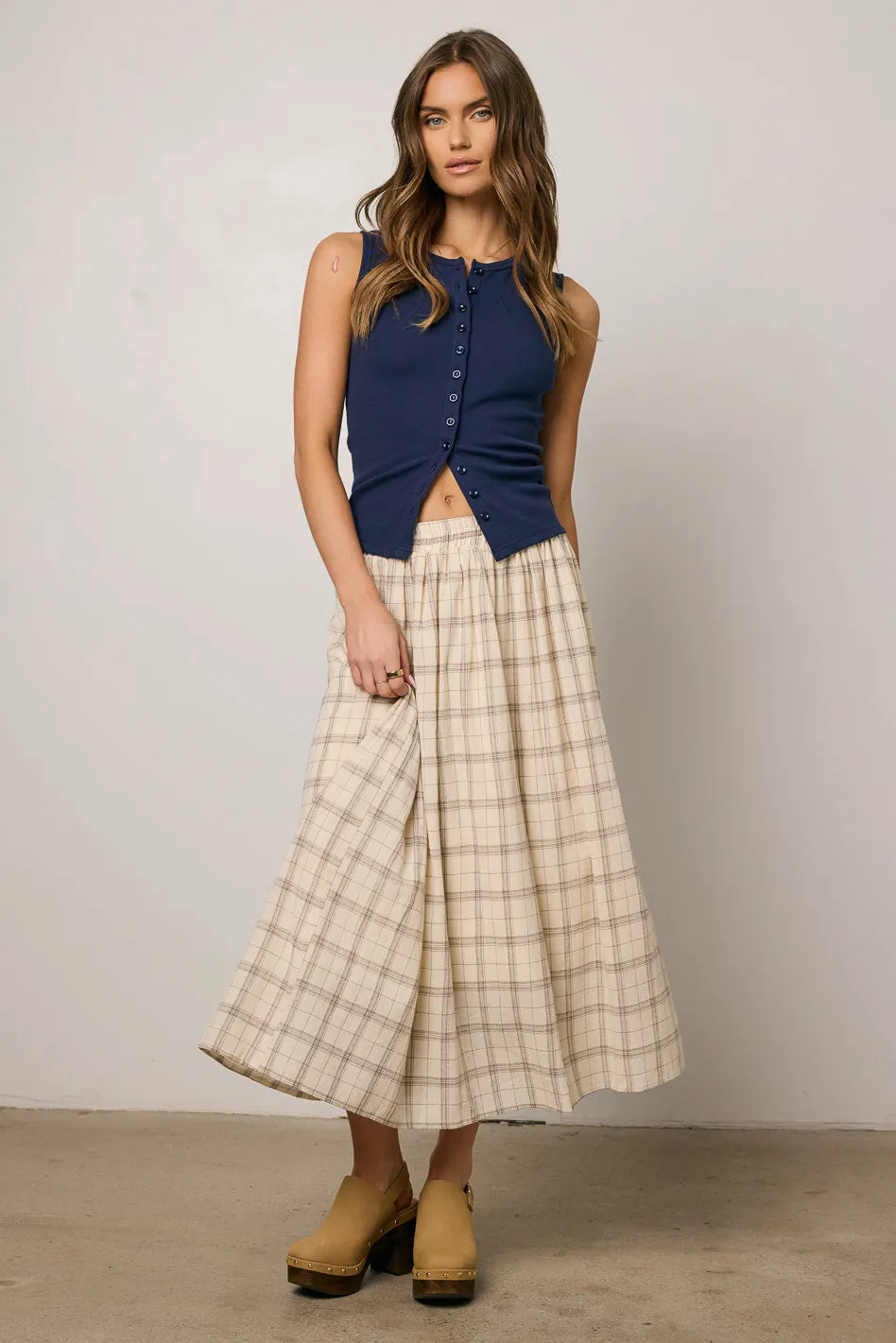 Sharon Plaid Maxi Skirt - FINAL SALE sold by bohme