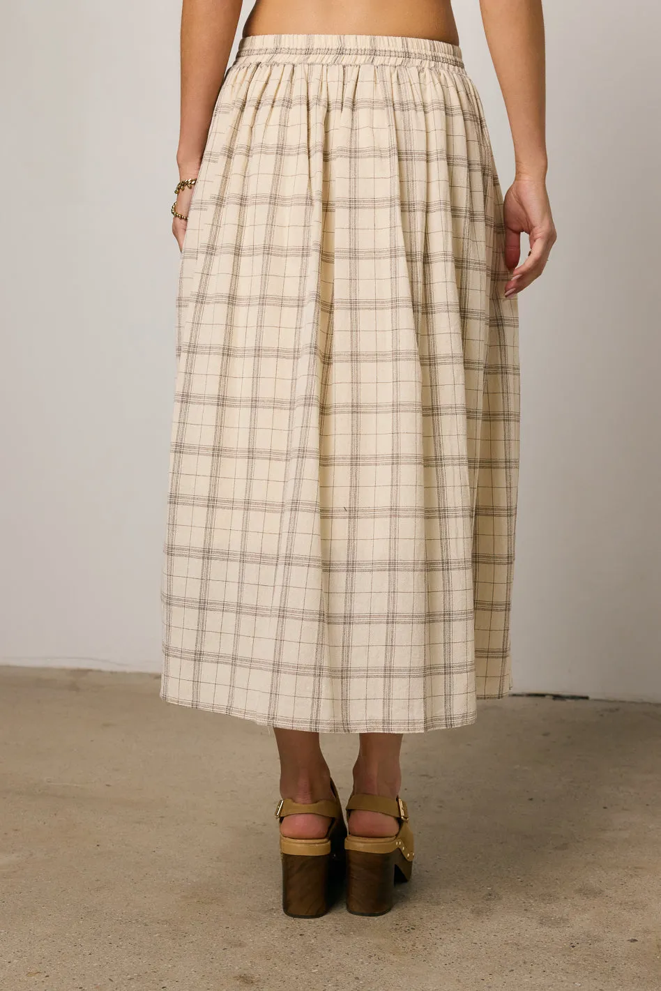 Sharon Plaid Maxi Skirt - FINAL SALE sold by bohme product image thumbnail 4