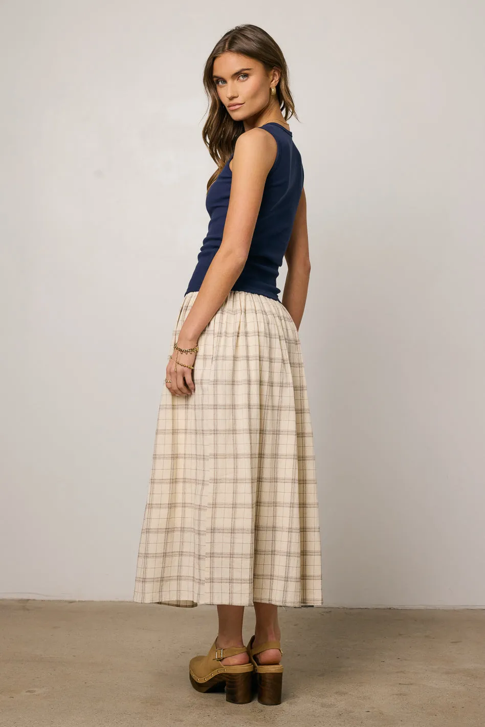 Sharon Plaid Maxi Skirt - FINAL SALE sold by bohme product image thumbnail 3