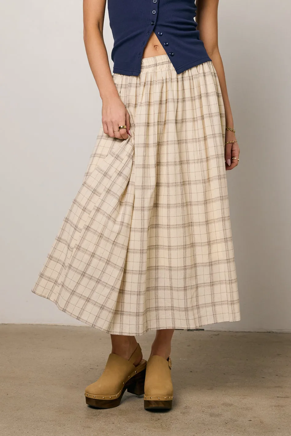 Sharon Plaid Maxi Skirt - FINAL SALE sold by bohme product image thumbnail 2