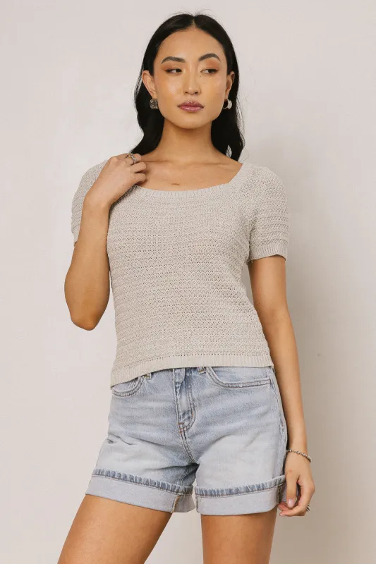 Lewis Knit Sweater in Grey sold by bohme