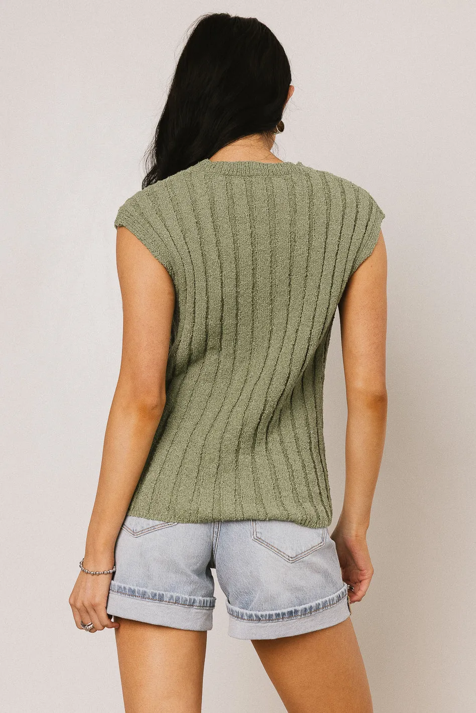 Warren Ribbed Tank in Olive - FINAL SALE sold by bohme product image thumbnail 2