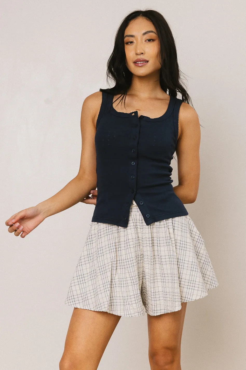 Apollo Knit Tank Top in Navy sold by bohme product image thumbnail 2