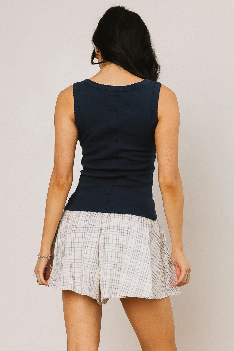 Apollo Knit Tank Top in Navy sold by bohme product image thumbnail 4