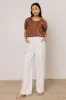 Ryder Ruffle Blouse in Marsala sold by bohme