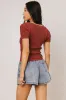 Lewis Knit Sweater in Marsala sold by bohme