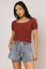 Lewis Knit Sweater in Marsala sold by bohme